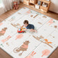 Foldable Baby Play Mat for Floor, PIGLOG 79x71 Extra Large Crawiling Play Mat for Babies, Waterproof & Portable Tummy Time and N