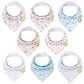 8-Pack Organic Baby Bandana Drool Bibs For Girls - Super Absorbent Baby Bibs For Baby Girls, Baby Boys, Soft Cotton Bandana Bibs