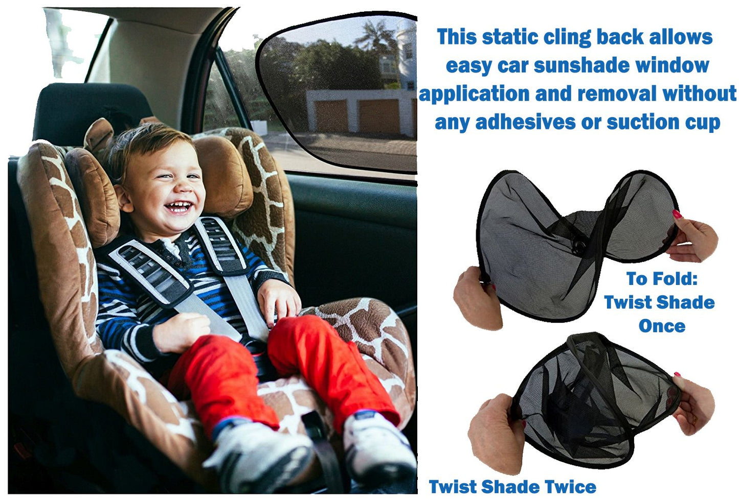 Big Ant Car Sun Shade Covers, Infant Car Seat Uv Protection Cover Protector, Bonus Car Window Sun Shade Keep Baby Toddler Cool A