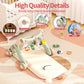 Jovow 2 In 1 Baby Gym With Walker,Baby Play Mat With 4 Infant Learning Sensory,Double-Sided Multifunctional Removable Play Piano