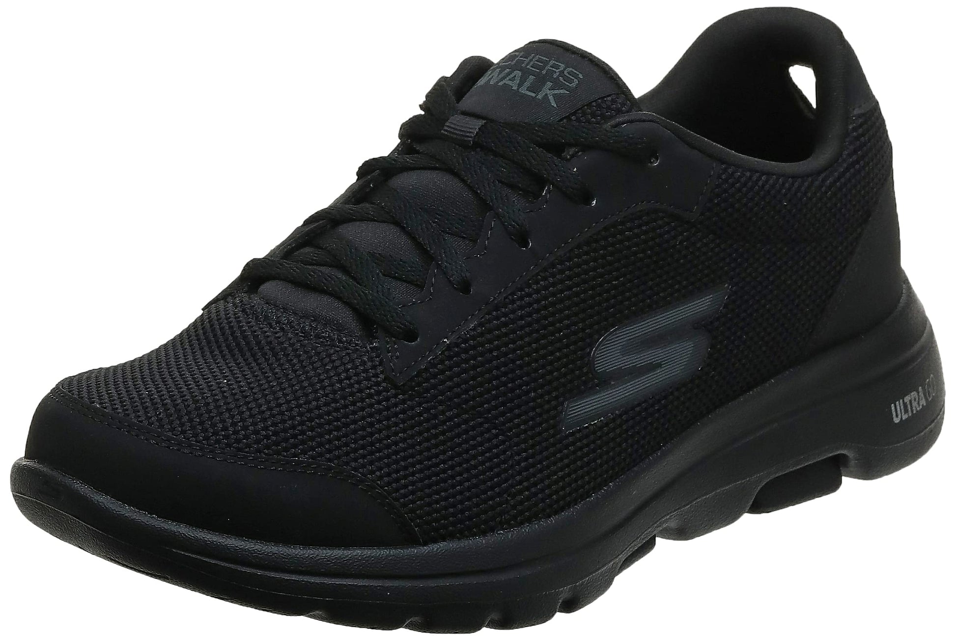 Skechers Mens Gowalk 5 Qualify-Athletic Mesh Lace Up Performance Walking Shoe Sneaker, Black 2, 11 X-Wide