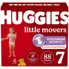 Huggies Size 7 Diapers, Little Movers Baby Diapers, Size 7 (41+ Lbs), 88 Count, Packaging May Vary