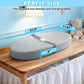 Baby Diaper Changing Pad, Wipeable Baby Changing Pad for Dresser, Contoured Waterproof Changing Pad with PU Cover, Non-Slip Safe