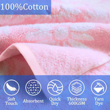 Hooded Bath Towels For Kids (3-10Years) - Soft, Absorbent Turkish Cotton Thick Pool Towels With Hood For Toddler,Perfect For Bat