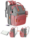 Ismgn Extra Large Diaper Bag Backpack, Multifunctional Diaper Bag, Expandable Diaper Bag, G Pinkgrey