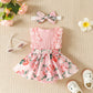 Mubineo Baby Girl Summer Clothes Outfits Sleeveless Lace Floral Romper Dress Newborn Outfit (Pink, 0-3 Months)