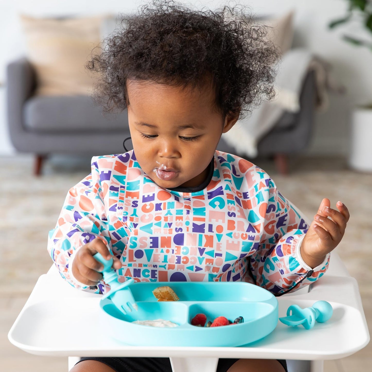 Bumkins Bibs, Baby And Toddler Bibs, Bibs For Girls And Boys 6-24 Months, Long Sleeve Bib, Baby Bibs For Eating, Lightweight Wat