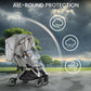 Bemece Baby Stroller Rain Cover Universal Stroller Accessory - Waterproof Windproof Travel Weather Shield Thick & Durable Protec