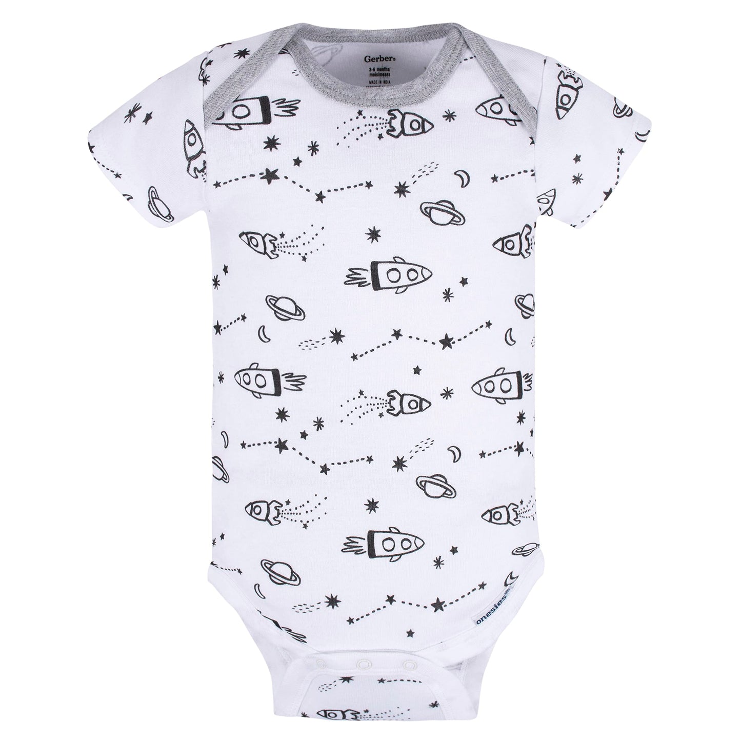 Gerber Baby Boys 5-Pack Short Sleeve Variety Onesies Bodysuits Space Newborn