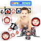 Black and White High Contrast Baby Toys 0-6 Months with Mirror, Crinkle and Rattles, Soft Baby Toys for Brain Development Montes