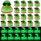 Lunmon 48 Pcs Mallard Rubber Duck Glow in The Dark Bulk with Sunglasses Necklace Set Mini Squeaky Rubber Ducks Bath Floating Toy