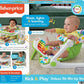 Fisher-Price Portable Baby Chair Kick & Play Deluxe Sit-Me-Up Seat with Piano Learning Toy and Snack Tray for Infants to Toddler
