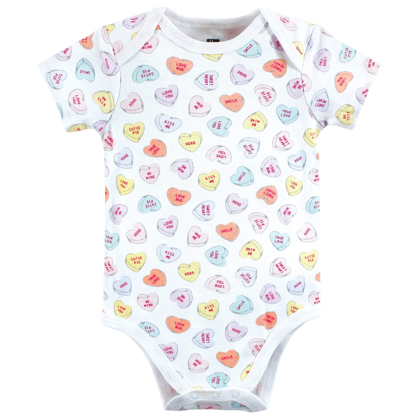 Hudson Baby Unisex Baby Cotton Bodysuits, Be Mine Valentine, 6-9 Months