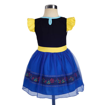 Dressy Daisy Ice Princess Dress Up Clothes Halloween Fancy Party Tulle Skirt Summer Outfit With Cape For Baby Girls Size 12-24 M