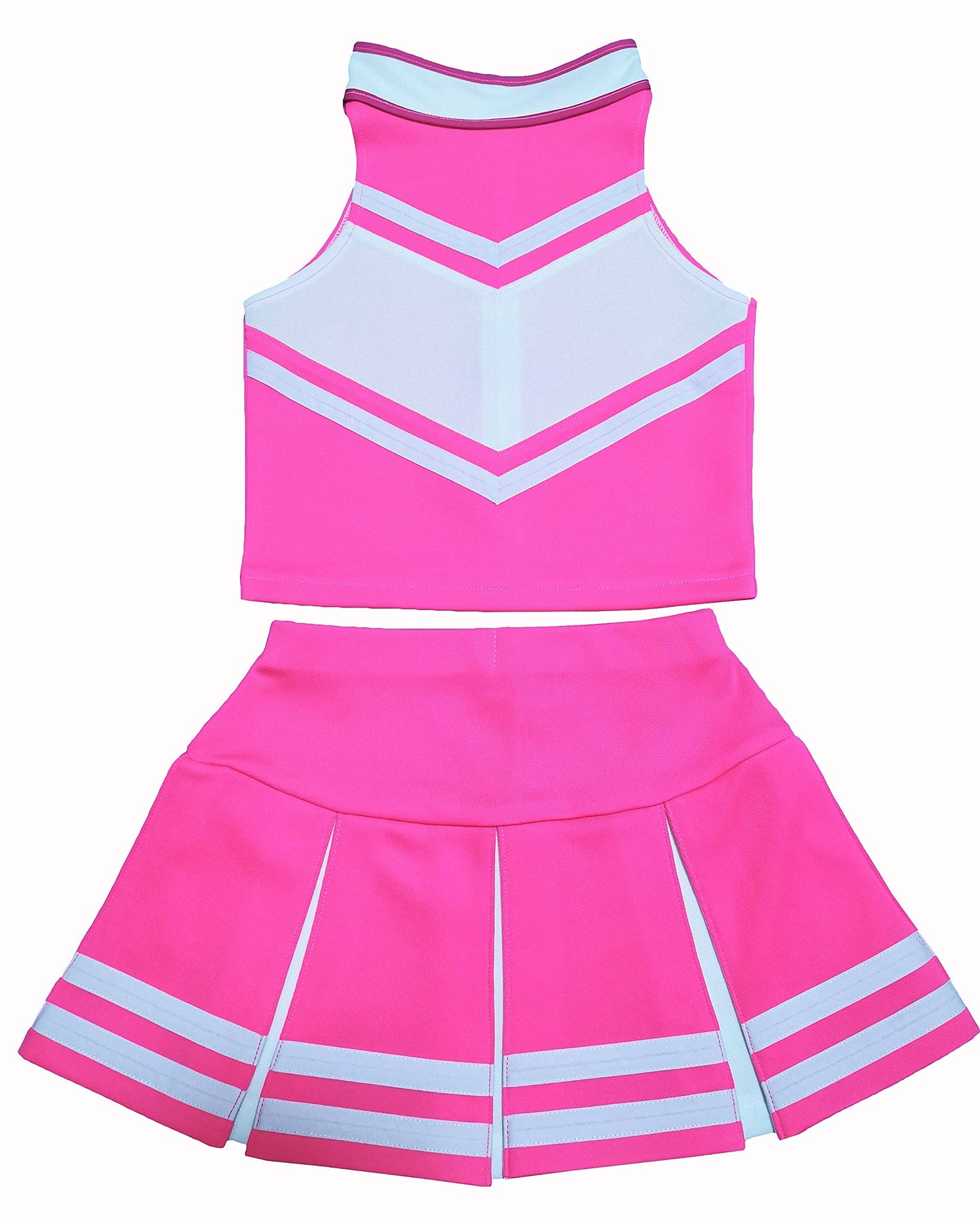 Total 2550 Kidsgirls' Cheerleader Costume Uniform Cheerleading Children Dress Outfit Halloween Sweet Pinkwhite (S 2-5), (Ttam201