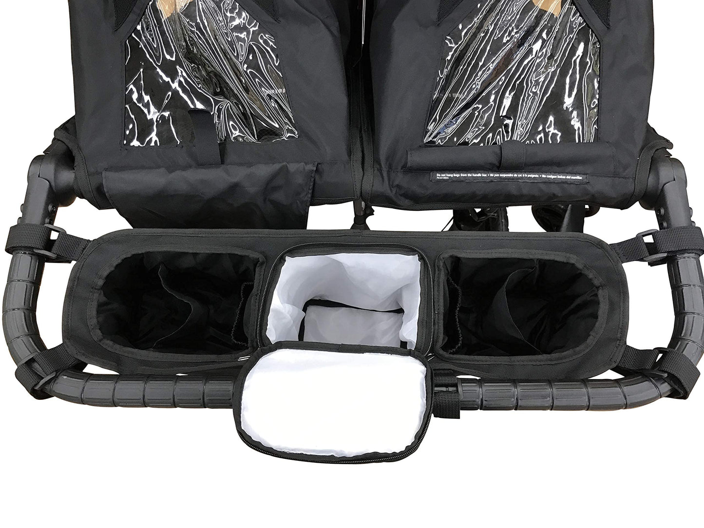 Double Stroller Organizer For Bob Duallie And Baby Jogger City Mini Gt With Purse Black