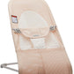BabyBjrn Bouncer Balance Soft, Light Grey Frame, Mesh, Pearly Pink/White (005142US)