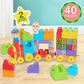 CoComelon Stacking Train, 40 Piece Large Building Block Set, 2 Figures, Colors, Numbers, Officially Licensed Kids Toys for Ages