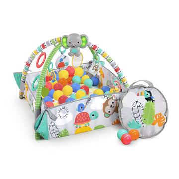 Bright Starts 5-In-1 Your Way Ball Play - Jumbo Play Mat Converts To Ball Pit Baby Gym, Newborn To Toddler - Totally Tropical (G