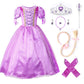 Jerrisapparel Girls Halloween Princess Costume Christmas Birthday Party Dress (9-10, Purple With Accessories)