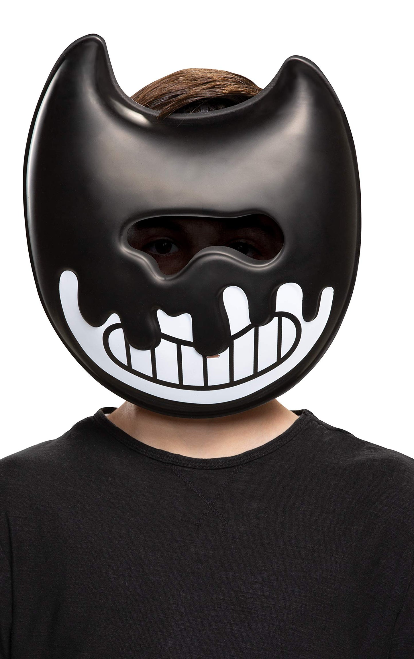 Bendy And The Ink Machine Costume Mask, Ink Bendy Costume Accessory, Game Inspired Kids Size Face-Mask