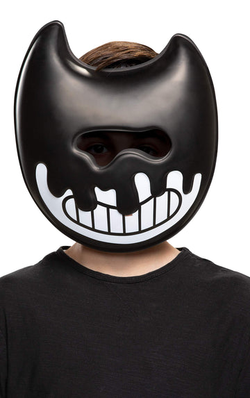 Bendy And The Ink Machine Costume Mask, Ink Bendy Costume Accessory, Game Inspired Kids Size Face-Mask
