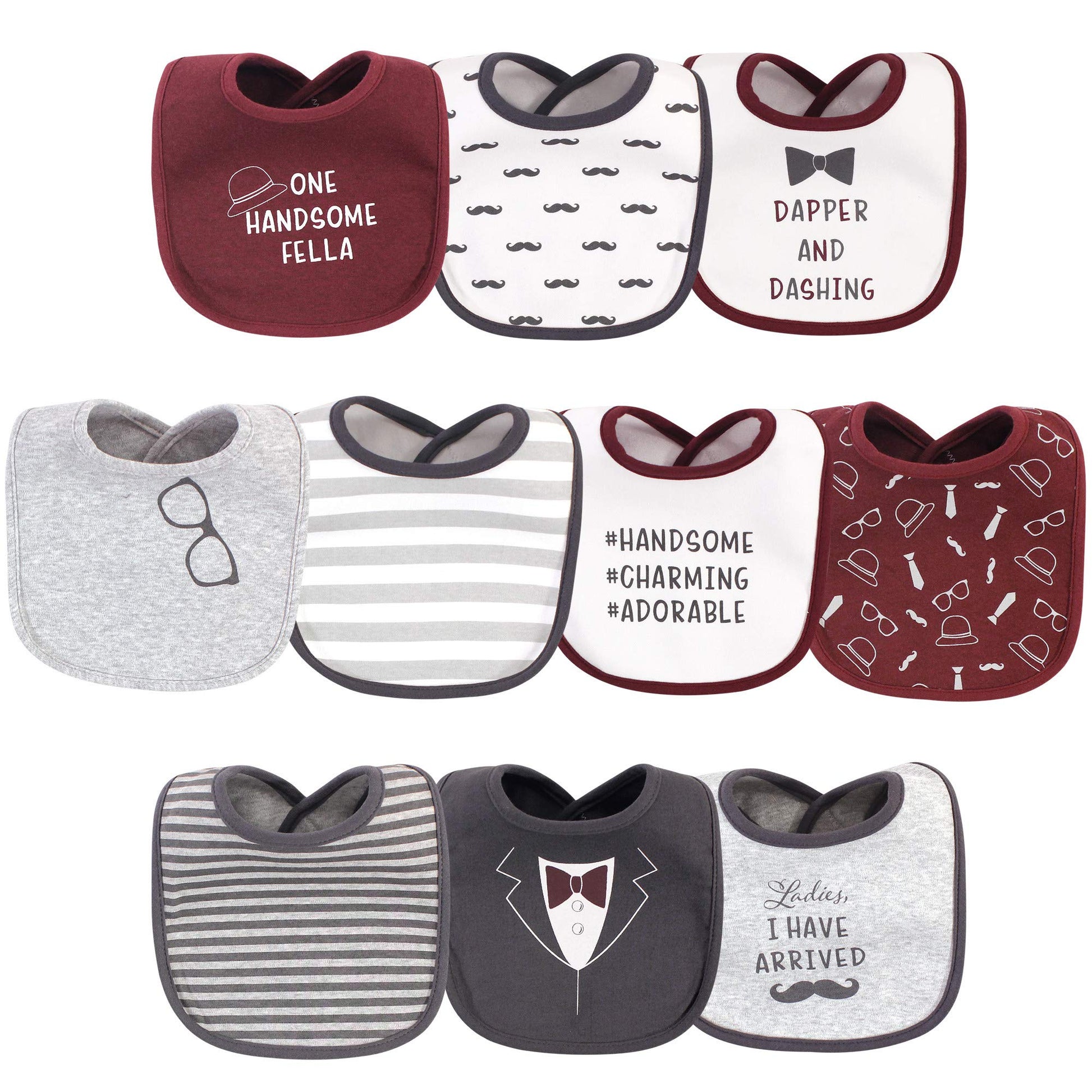 Hudson Baby Unisex Baby Cotton Bibs, Ladies I Have Arrived, One Size