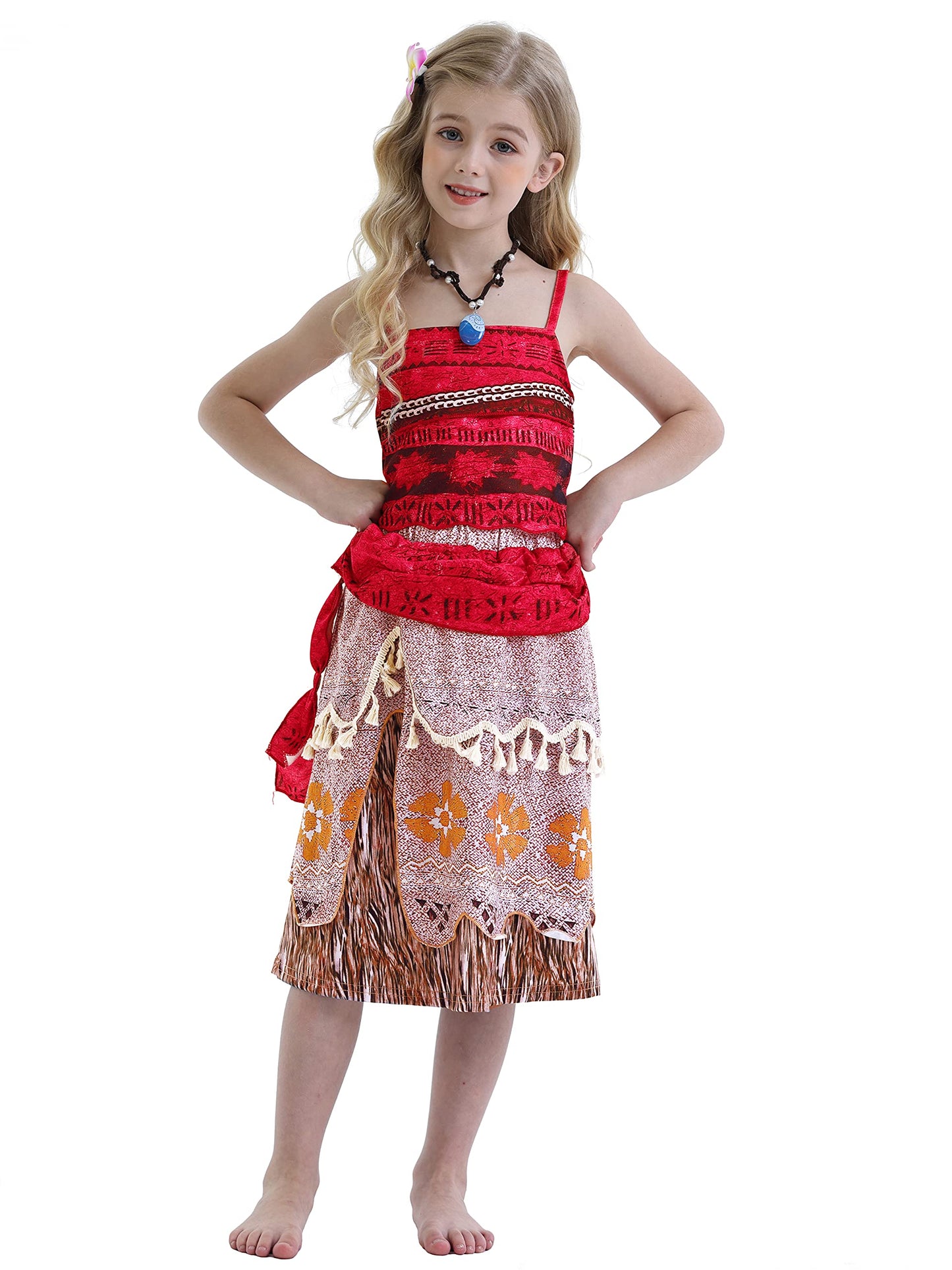 WonderBabe Princess Dress for Toddler Girls Halloween Cosplay Costume Skirt Set Costume for Girls Cosplay Dress up Size 7-8T (Or