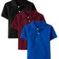 The Children'S Place Baby Boy'S And Toddler Multipack Short Sleeve Pique Polos, Redwood/Renew Blue/Black 3-Pack