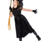 Yolsun Girls' Witch Costume, Halloween Children Classic Witchy Dress Up (3.-5Y(Suggested Height:38'-46' ), Black)