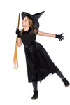 Yolsun Girls' Witch Costume, Halloween Children Classic Witchy Dress Up (3.-5Y(Suggested Height:38'-46' ), Black)