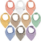 Diapersquad'S 10-Pack Baby Bibs For Drooling And Teething, Bibs For Boys, Baby Girl - Solid Cotton Baby Drool Bibs (Pastel - 100