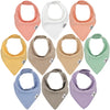 Diapersquad'S 10-Pack Baby Bibs For Drooling And Teething, Bibs For Boys, Baby Girl - Solid Cotton Baby Drool Bibs (Pastel - 100