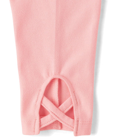 The Children'S Place Baby Girls' And Toddler Assorted Everyday Pull On Leggings, Fuzzy Pink Dance 3-Pack, 5 Years