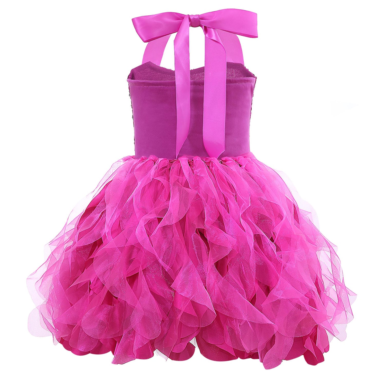 Suppromo Hot Pink Tutu Dress For Girls Princess Party Dress For Baby Girls Sparkly Tulle Sequin Fairy Dresses For Kids Girls Hal