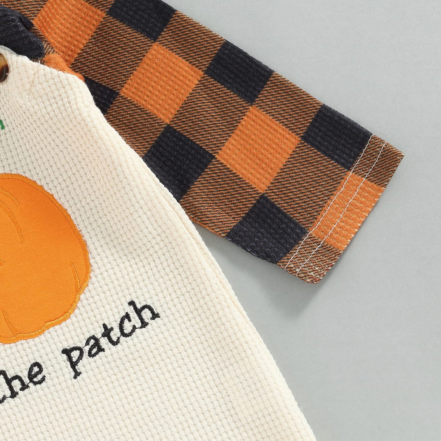 Halloween Baby Boy Girl Outfit Pumpkin Long Sleeve Onesie Romper Jumpsuit Halloween Clothes Girl Boy (Cutest In The Patch,12-18