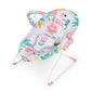 Bright Starts Baby Bouncer Soothing Vibrations Infant Seat - Removable-Toy Bar, Nonslip Feet, 0-6 Months Up to 20 lbs (Flamingo 