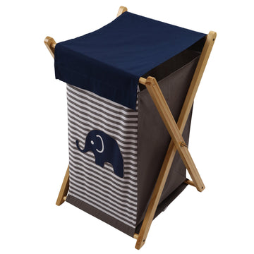 Bacati - Elephants Blue/Grey Hamper