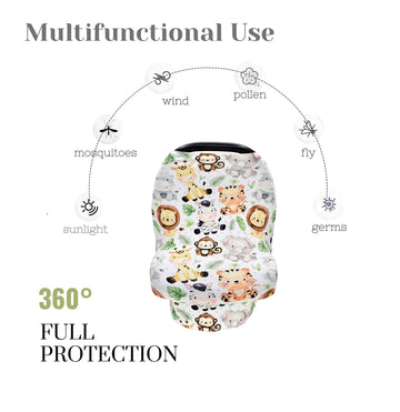 Terriboo Nursing Cover For Newborn Breastfeeding Multi Use Infant Stroller Canopy Unisex Baby Car Seat Cover High Chair Cover Sh