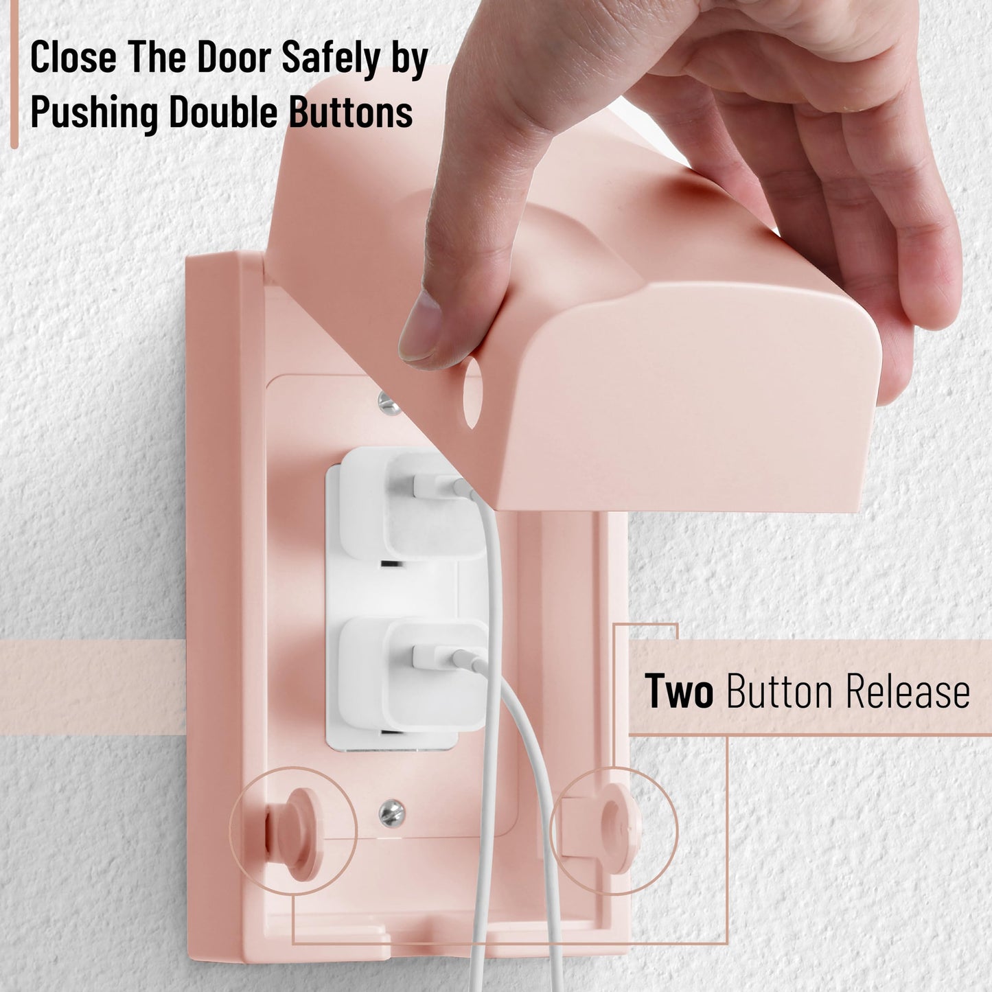 Bates - Baby Safety Outlet Cover Box, Pink, Outlet Covers Baby Proofing, Plug Covers Baby Proofing, Baby Outlet Cover, Socket Co