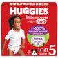 Huggies Size 5 Baby Diapers, Little Movers HuggFit 360 Baby Diapers with 360 Waistband, Size 5 (27+ lbs), 100 Count, Packaging M