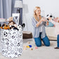 Kunro Large Sized Round Storage Basket Waterproof Coating Organizer Bin Laundry Hamper For Nursery Clothes Toys (Sports Ball)