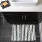 Dii Ultra Soft Chenille Bath Mat, Chunky Popcorn Bath Rug, 17X24', Gray Stripe