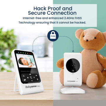 Babysense New Video Baby Monitor With Camera And Audio, Long Range, Room Temperature, Infrared Night Vision, Two Way Talk Back,