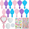 Liliful 12 Pack Princess Foam Mirror Kits Decorate Your Own Princess Mirrors Unbreakable Kids Mirror Toy for Crafts Mirror for G