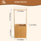 Giftamaz Baby Shower Crate Closet, Large Hand-Woven Rattan Storage Crates With Handle, Baby Shower Gifts, Baby Welcome Box Nurse