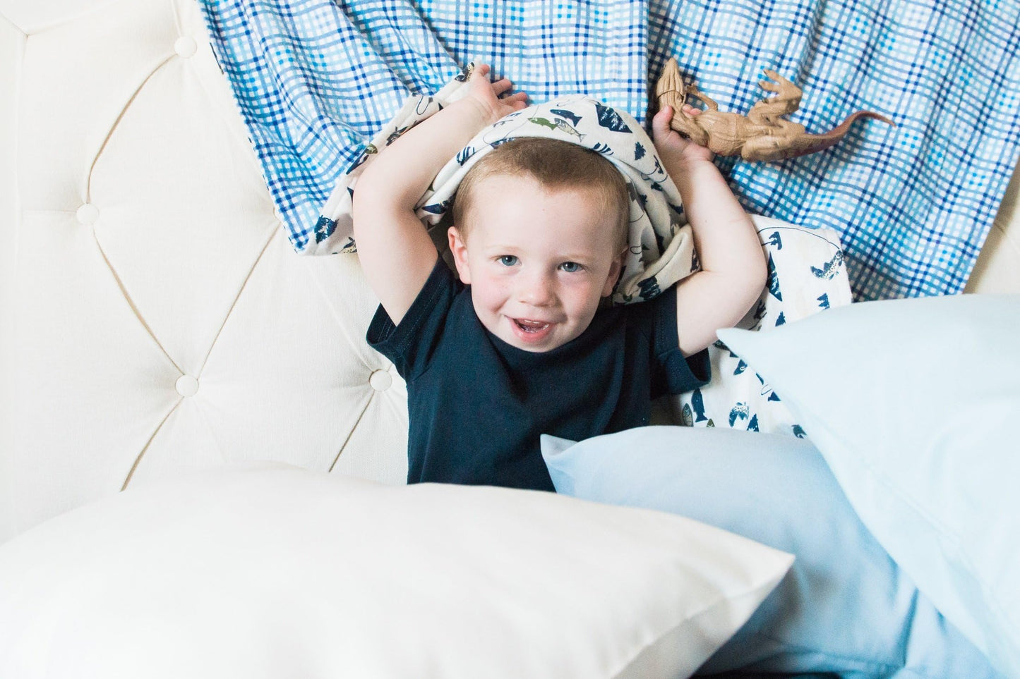 Ella & Max Toddler Pillowcase. Blue. Soft & Cuddly. Fits 13X18 & 14X19 Toddler Pillows. Easy To Wash & No Ironing. Handmade In U