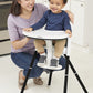 Primo Cozy Tot Deluxe Convertible Folding High Chair & Toddler Chair - Black, Black/White , 14X18X23.6 Inch (Pack Of 1)