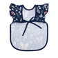 Bapronbaby Flutter Butterfly Garden Bapron - No Neck Tie Safer Bib For Baby & Toddler - Soft Waterproof Stain Resistant - Machin