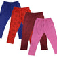 IndiWeaves Girls Pure Cotton Stylish Printed Capris 3/4th Pants (Pack of 4) Blue,Red,Maroon1,Pink1